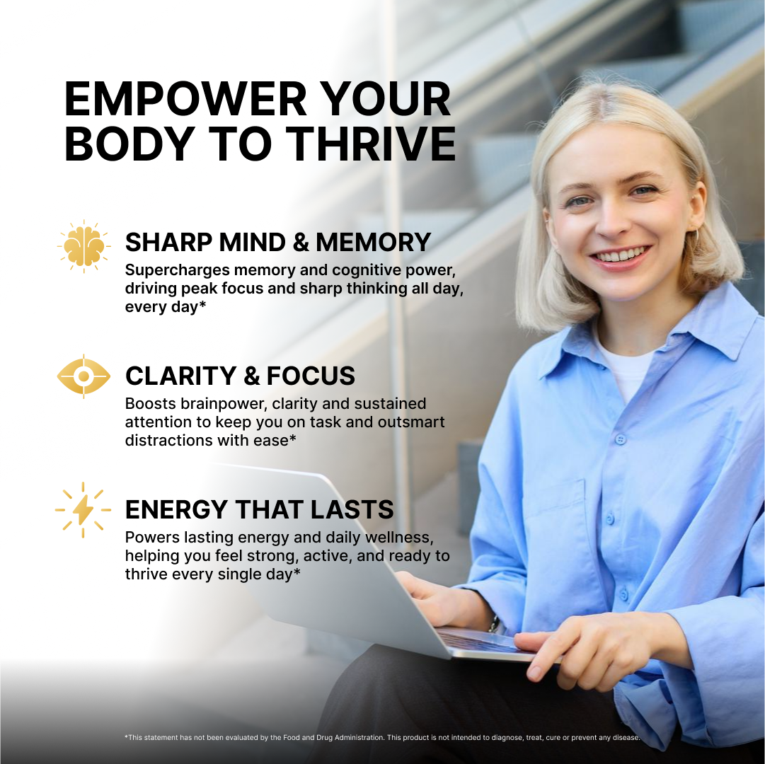 Supercharge Your Mind with NEUROFORCE-MD® – 7-IN-1 Organic Natural Formula Formulated & Recommended by Doctors for Memory, Focus & Cognitive Excellence!